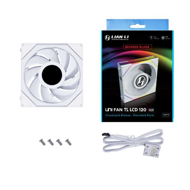 Lian Li UNI FAN TL LCD 120 ARGB 120mm White PWM Fan