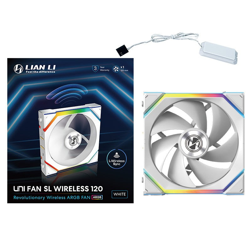 Lian Li Uni Fan 120mm SL Wireless ARGB 4-Pin PWM White Fan