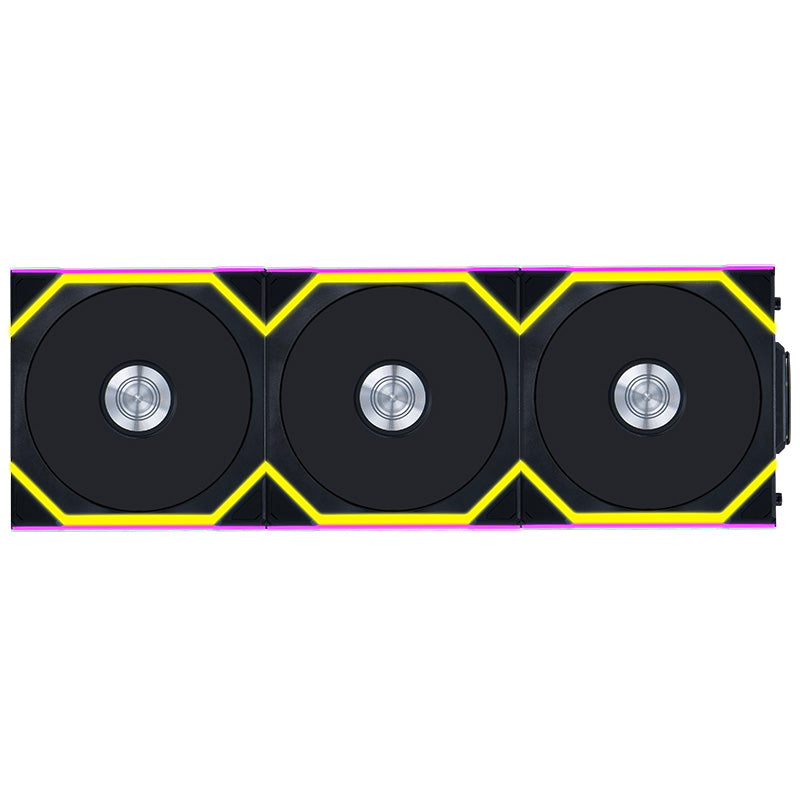 Lian Li Uni Fan 120mm SL Wireless Reverse Blade ARGB 4-Pin PWM Black Fan with Controller - 3 Pack