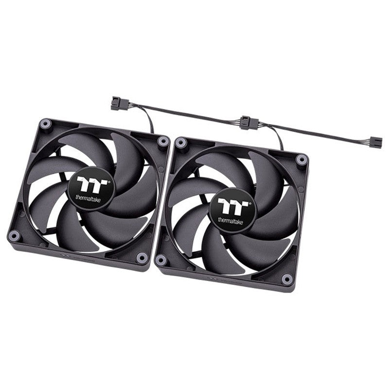 Thermaltake CT120 120mm PWM Cooling Fan 2 Pack - Black