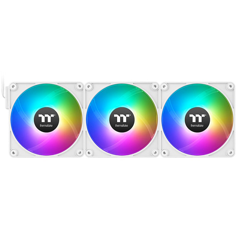 Thermaltake CT120 EX Reverse Blades 120mm ARGB Snow PWM Fan - 3 Pack