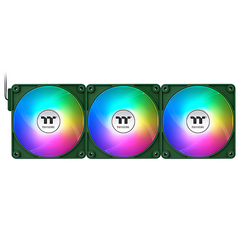 Thermaltake CT120 EX Reverse Blades 120mm ARGB Racing Green PWM Fan - 3 Pack
