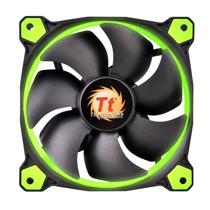 Thermaltake Riing 12 High Static Pressure 120mm Green LED Fan