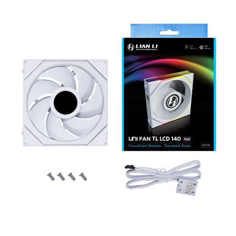 Lian Li UNI FAN TL LCD 140 ARGB 140mm White PWM Fan