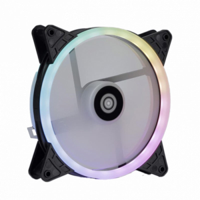 Rotanium 140mm Dual Ring Molex LED Case Fan - Rainbow