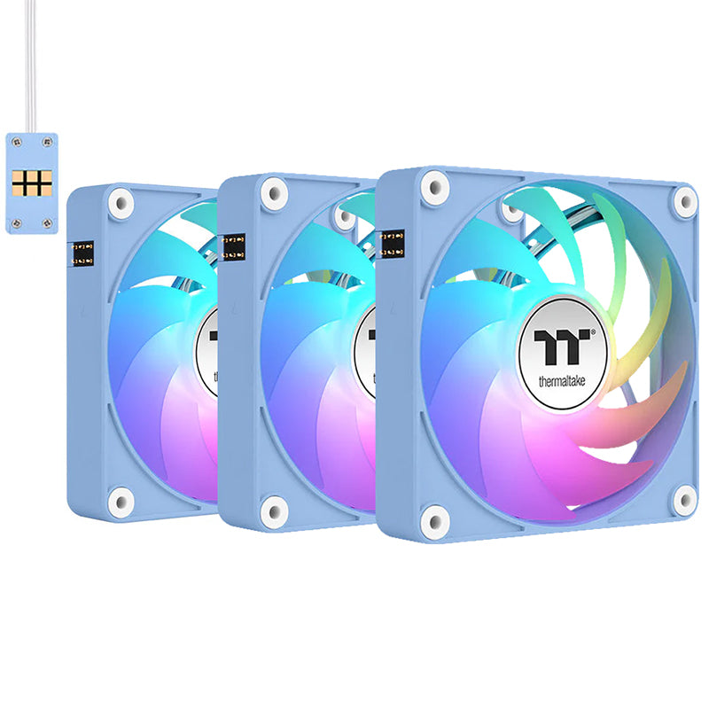 Thermaltake CT140 EX ARGB Standard Blades 140mm PWM Hydrangea Blue Fan - 3 Pack