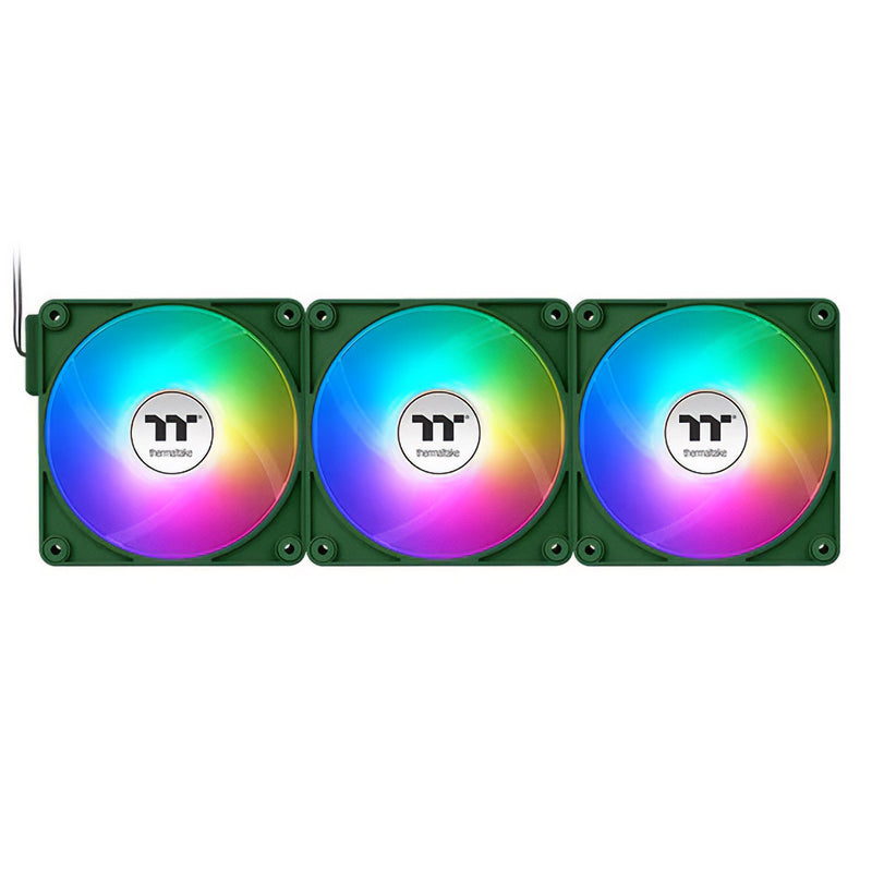 Thermaltake CT140 EX ARGB Standard Blades 140mm PWM Racing Green Fan - 3 Pack