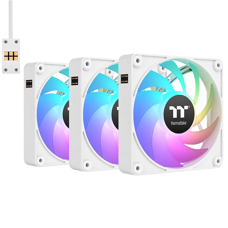 Thermaltake CT140 EX ARGB Standard Blades 140mm PWM White Fan - 3 Pack