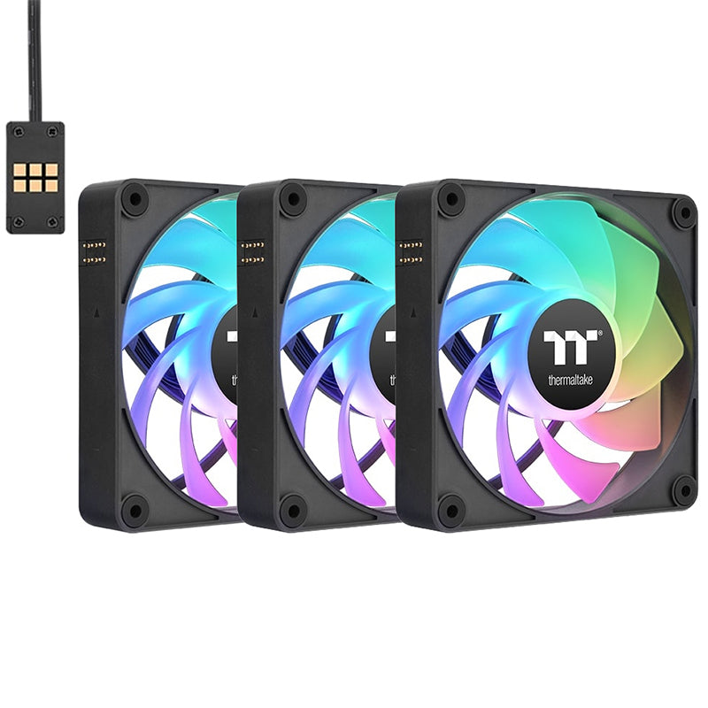 Thermaltake CT140 EX Reverse Blades ARGB 140mm PWM Black Fan - 3 Pack