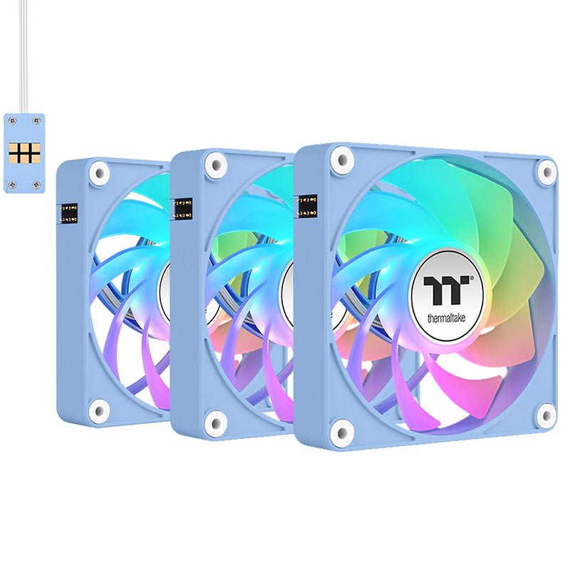 Thermaltake CT140 EX Reverse Blades ARGB 140mm PWM Hydrangea Blue Fan - 3 Pack
