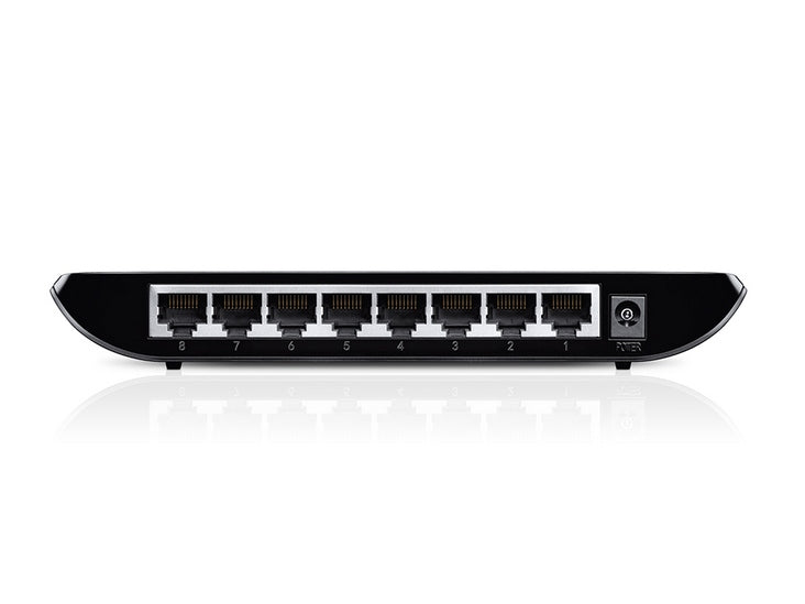 TP-LINK 8-port Desktop Gigabit Switch, 8 10/100/1000M RJ45 ports, plastic case