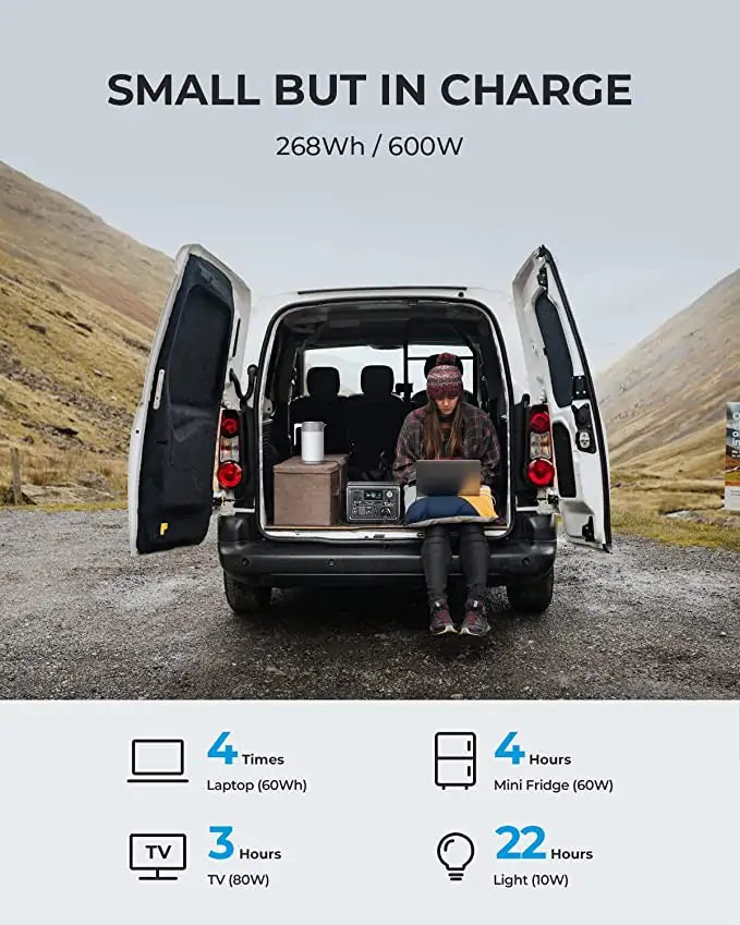 BLUETTI EB3A Portable Power Station 600W 268Wh