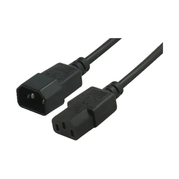 Power Cable Extension IEC-C14 Male - IEC-C13 Female PC to Monitor 1meter