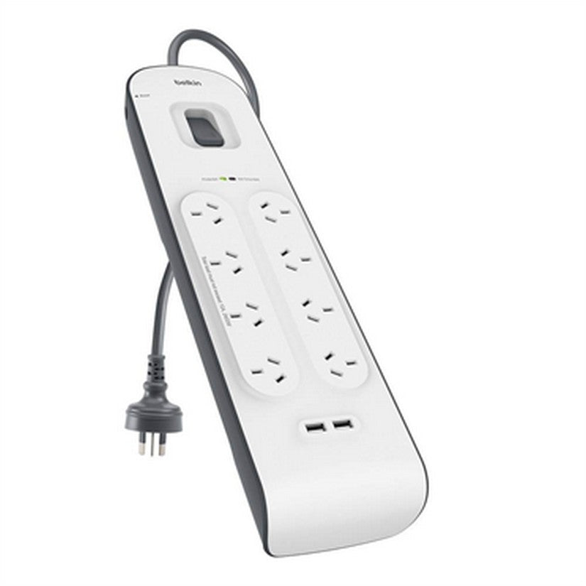 Belkin BSV804AU2M 8-OUTLET USB SURGE PROTECTOR/POWER BOARD