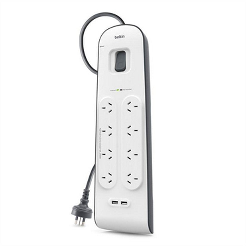 Belkin BSV804AU2M 8-OUTLET USB SURGE PROTECTOR/POWER BOARD