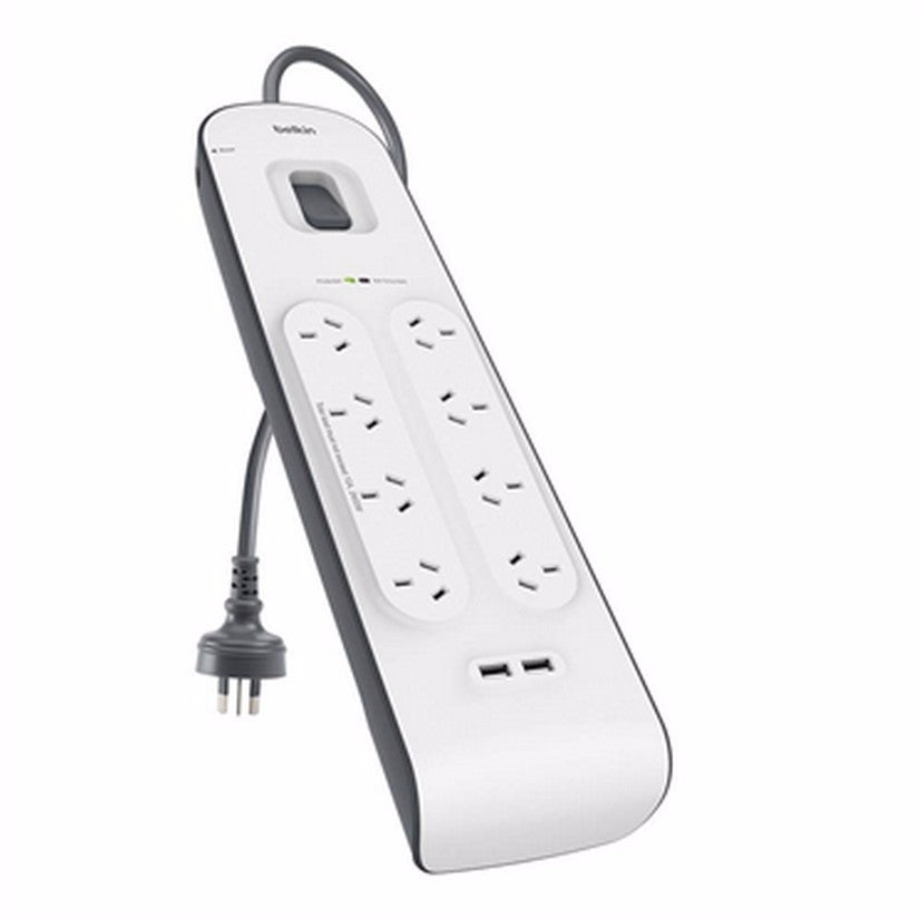 Belkin BSV804AU2M 8-OUTLET USB SURGE PROTECTOR/POWER BOARD