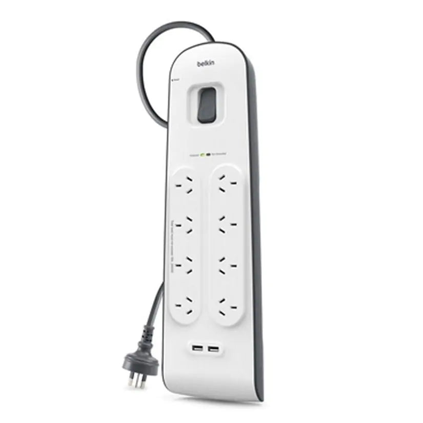 Belkin BSV804AU2M 8-OUTLET USB SURGE PROTECTOR/POWER BOARD