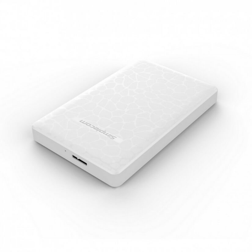 Simplecom Tool Free 2.5in SATA to USB 3.0 HDD/SSD Enclosure White