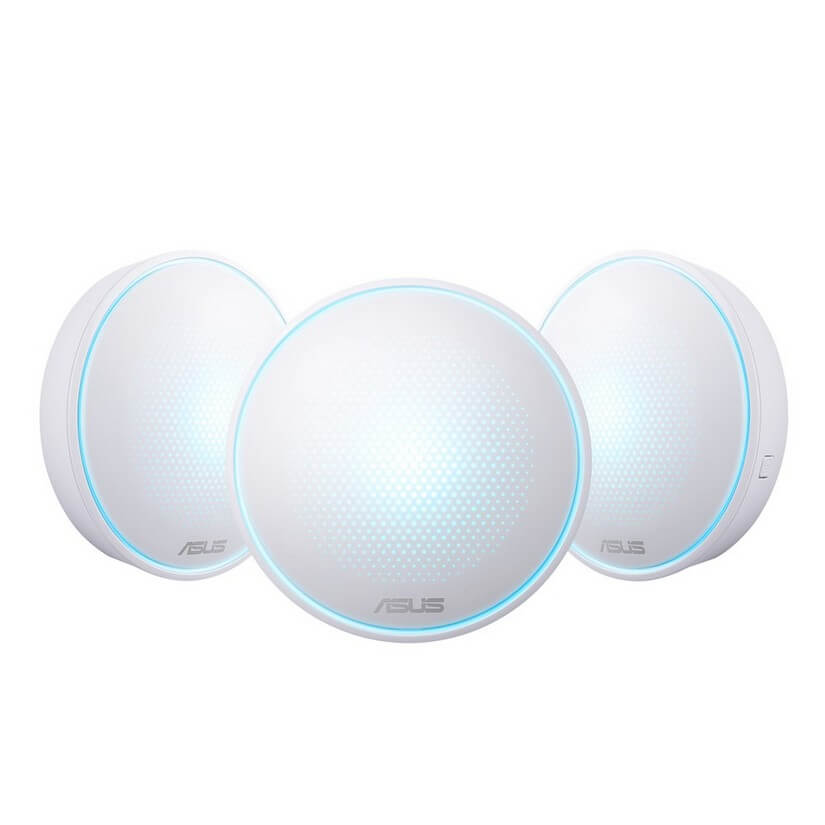 Asus Lyra AC2200 Whole-Home Wi-Fi System Mesh Network, AC Tri Band, Internal Antenna x 7, 3 Pack
