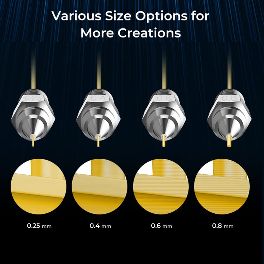 Creality High-end Copper Alloy Nozzle with High Temperature Wear Resistant