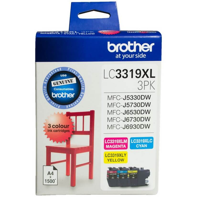 Brother Colour C M Y Value Pack Ink Cartridge