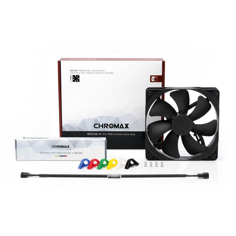 Noctua 140mm Swap Edition 1500RPM Fan - Chromax Black