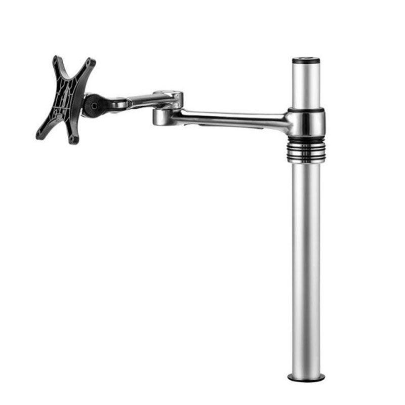 Atdec Visidec Focus Desk Mount Single Arm - Polished Silver