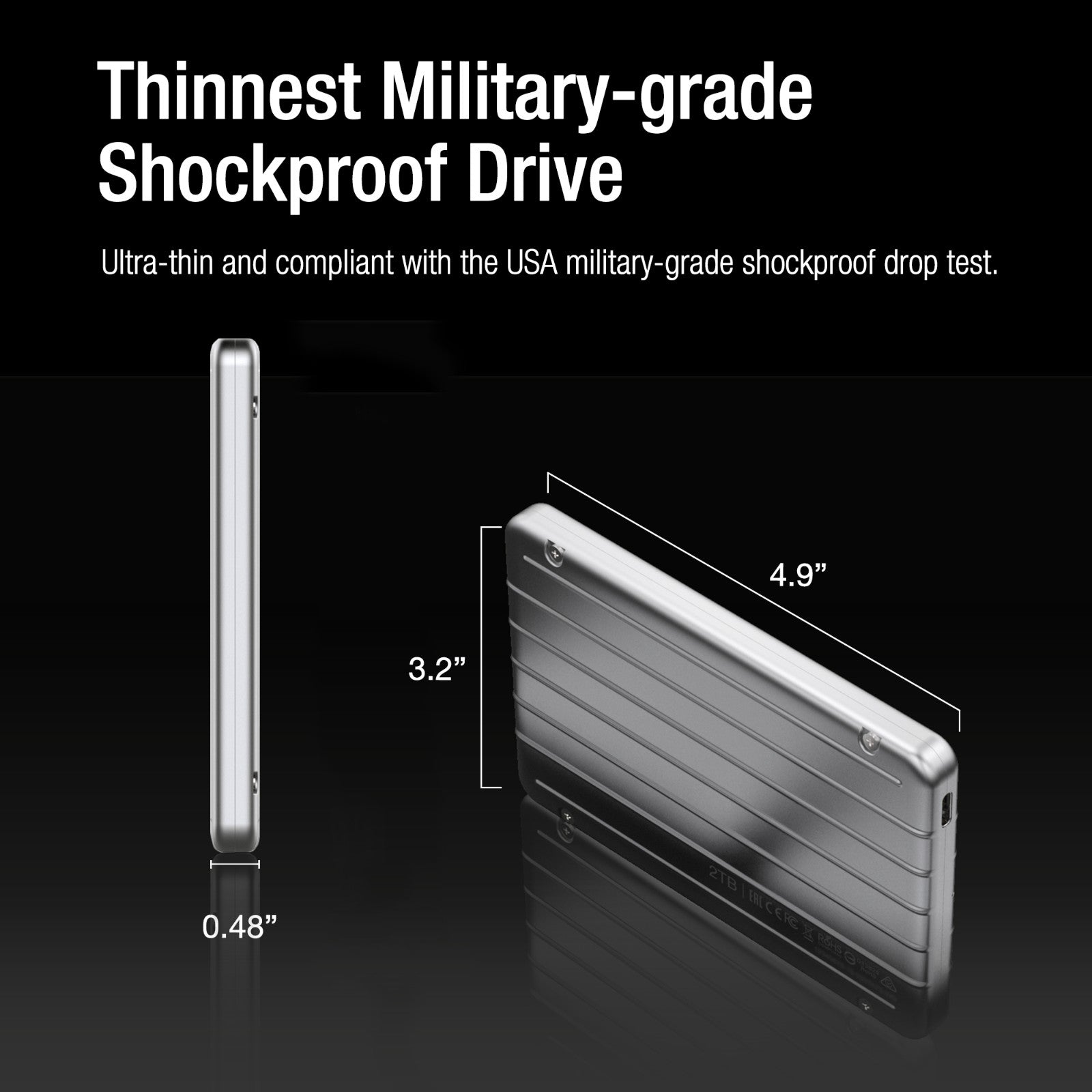 Silicon Power 1TB A75 Scratch Resistant & Waterproof USB C External Hard Drive For PC,MAC,XBOX,PS4,PS5