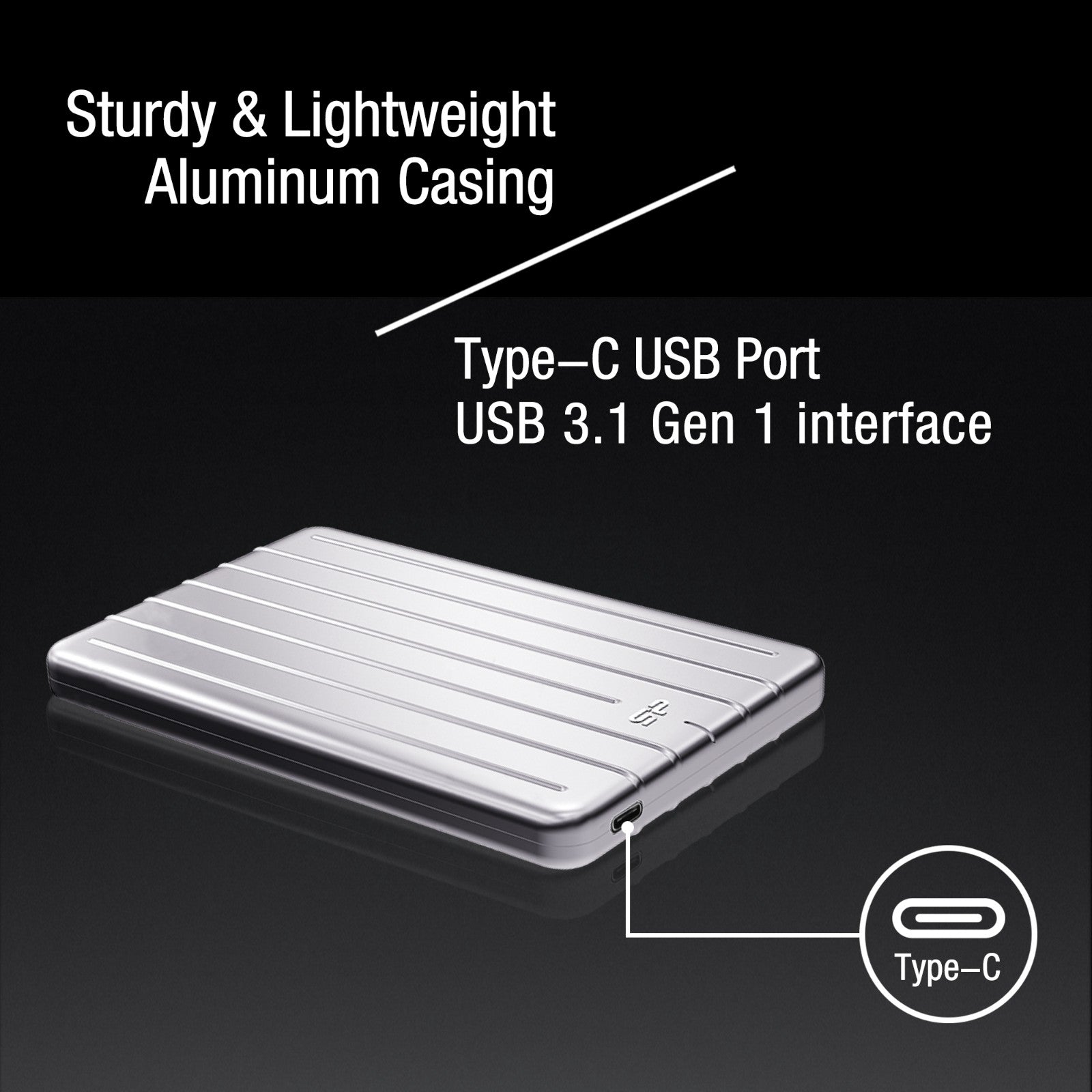 Silicon Power 512GB B75 USB C Scratch Resistant & Waterproof Portable External SSD with USB C to USB A cable
