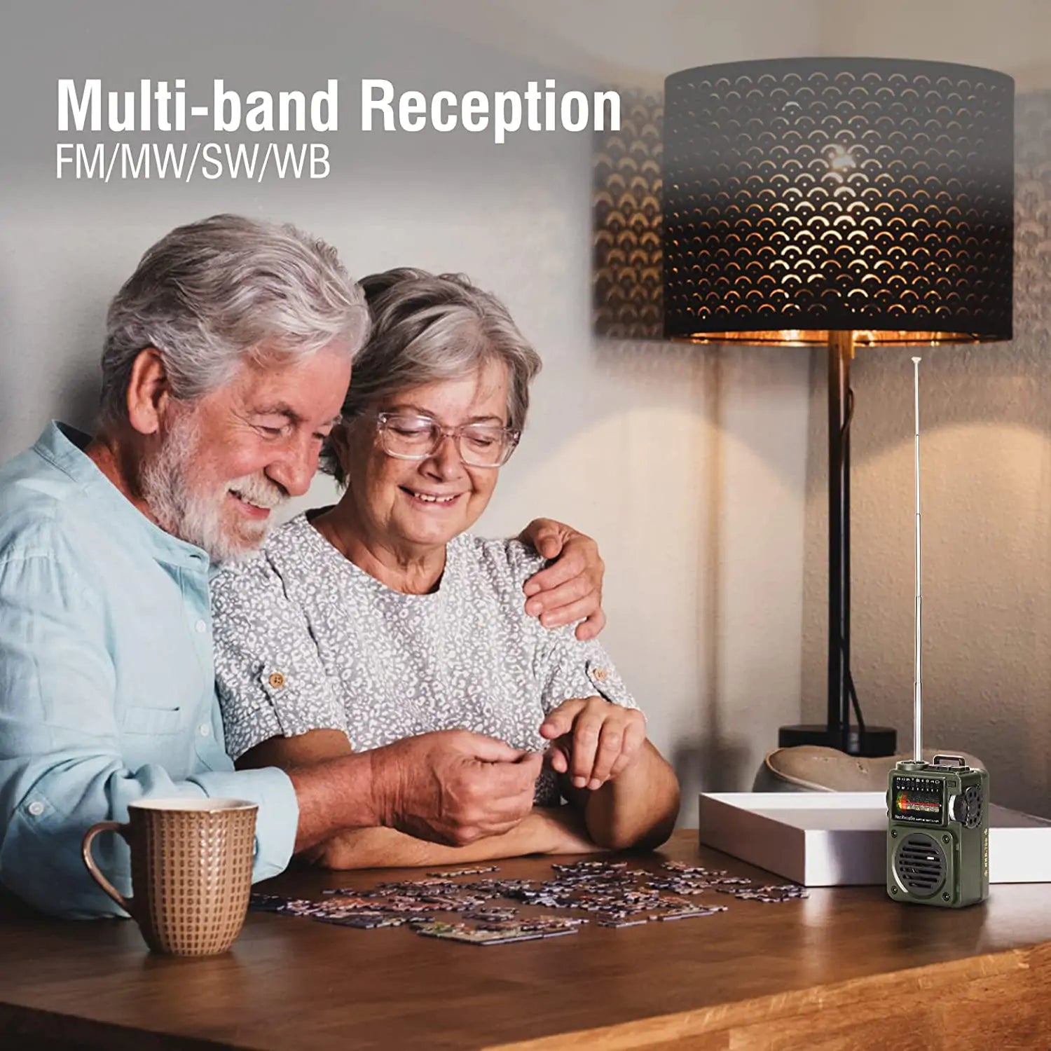 Raddy RF750 Portable Shortwave Radio AM/FM/SW/WB Receiver with Bluetooth and NOAA Alerts - Pocket Retro Mini Radio Rechargeable, w/ 9.85 Ft Wire Anten