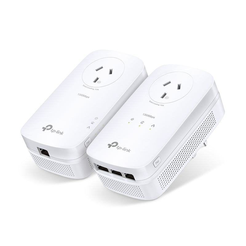 TP-Link AV1300 3-Port Gigabit Passthrough Powerline Starter Kit