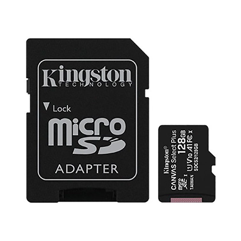 Kingston Canvas Select 128GB C10 100MB/s MicroSDXC Card