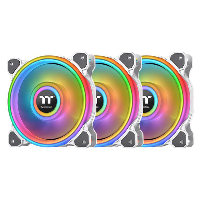 Thermaltake Riing Quad 14 140mm RGB Radiator Fan TT Premium Edition White - 3 Pack