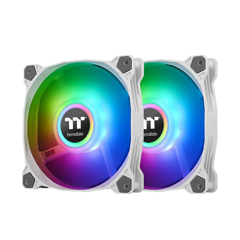 Thermaltake Pure Duo 12 120mm ARGB Sync Radiator Fan White - 2 Pack