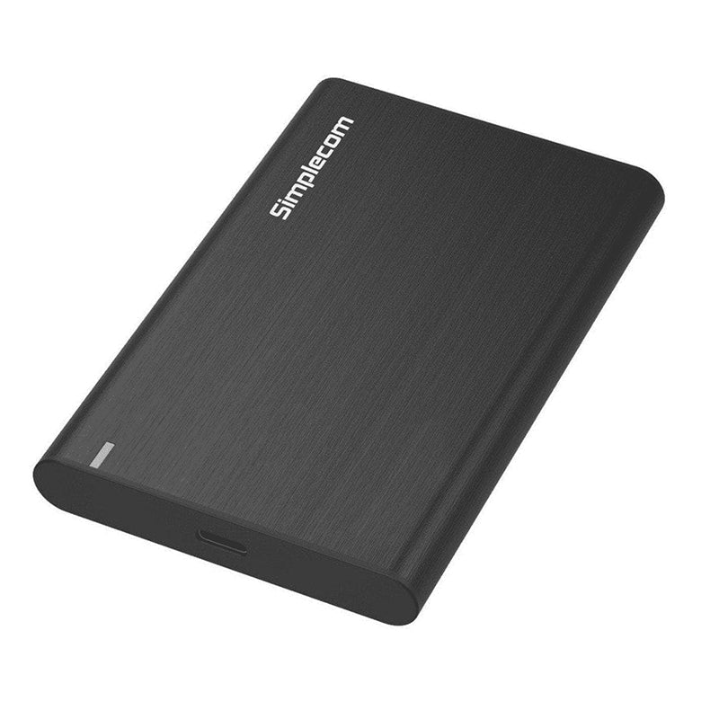 Simplecom Aluminium 2.5in USB 3.1 SATA HDD/SSD Enclosure - Black