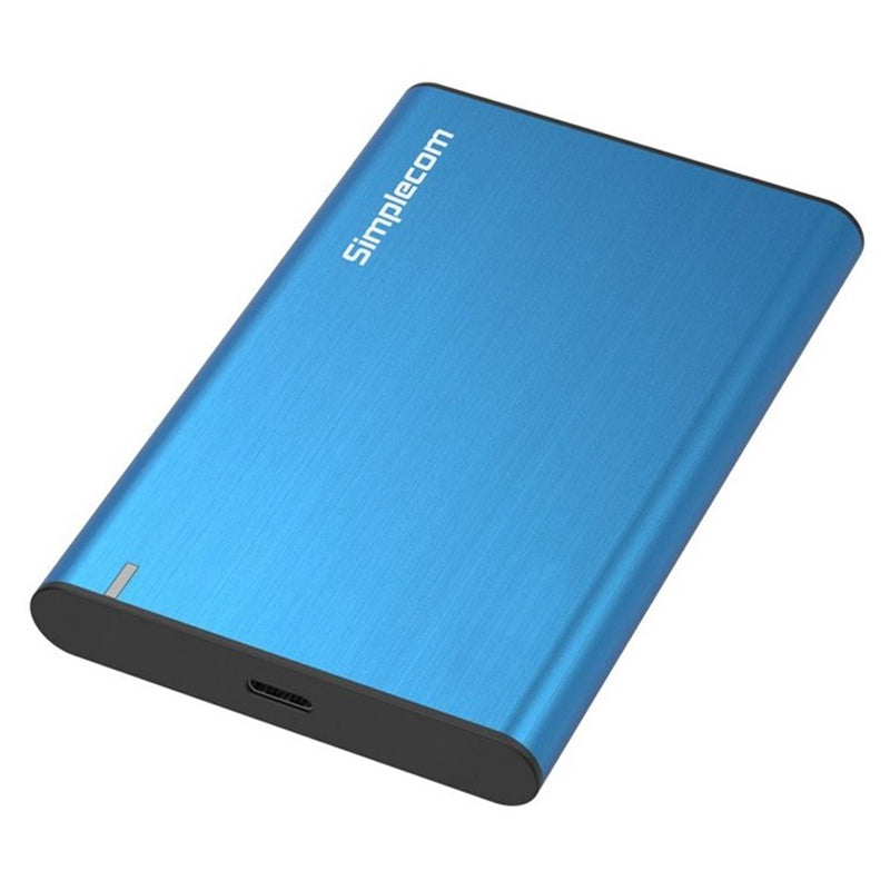 Simplecom Aluminium 2.5in USB 3.1 SATA HDD/SSD Enclosure - Blue