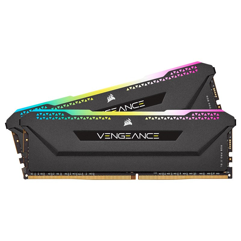 Corsair 32GB CMH32GX4M2D3600C18 Vengeance RGB Pro SL CL18 3600MHz DDR4 RAM - Black