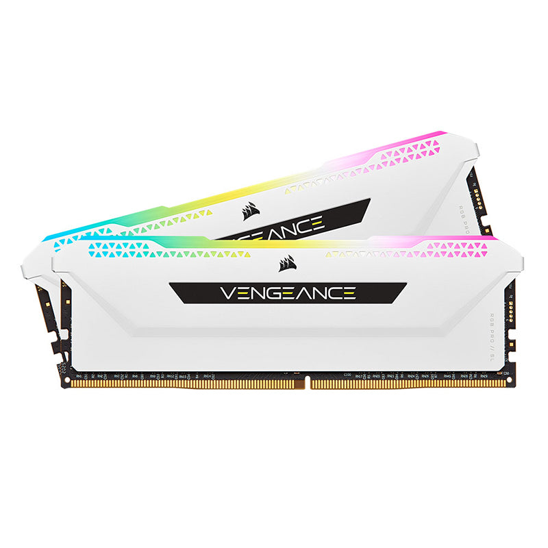 Corsair 32GB CMH32GX4M2D3600C18W Vengeance RGB Pro SL CL18 3600MHz DDR4 RAM - White