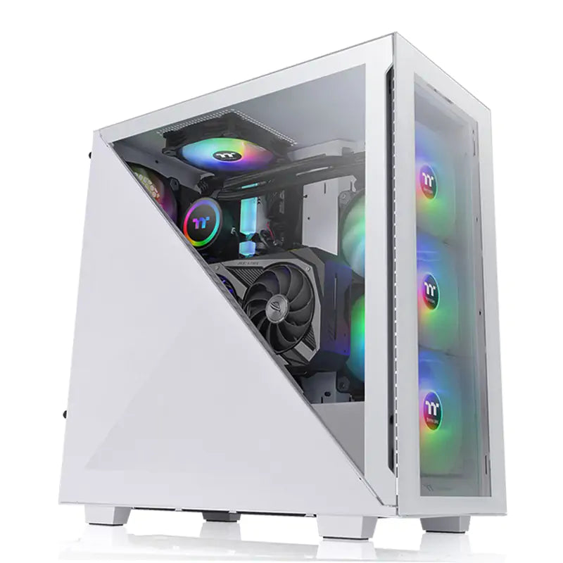 Thermaltake Divider 300 TG ARGB Mid Tower ATX Case - Snow