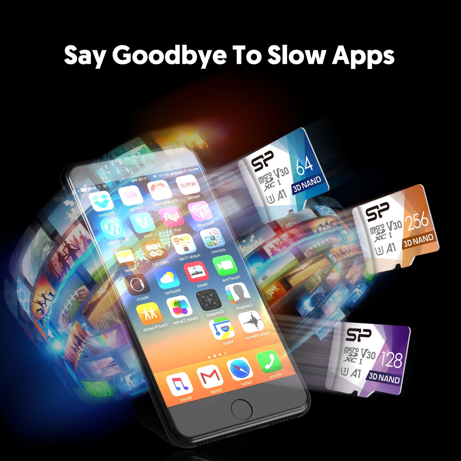 Silicon Power Superior PRO 4K/HD 256GB Micro SDXC Card 100MB/s Read & 80MB/s Write U3, C10, A1, V30 with Adapter