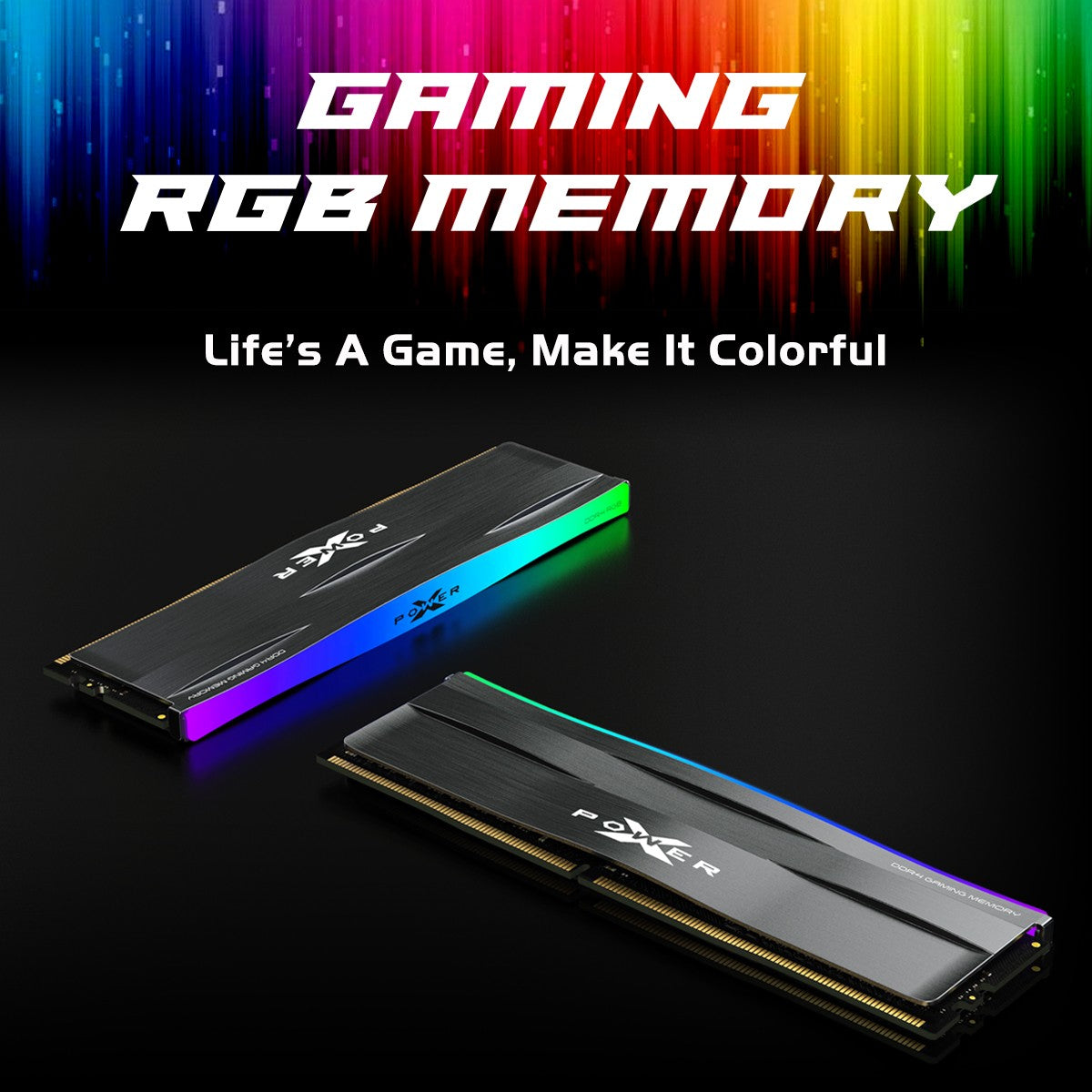 Silicon Power 16GB SP016GXLZU320BDD 3200MHz XPOWER Zenith Gaming Desktop Memory RGB DDR4 RAM