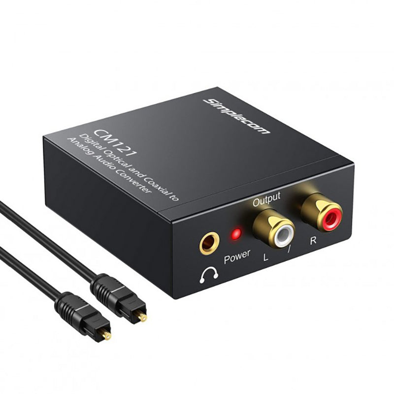 Simplecom Digital Optical Toslink and Coaxial Analog RCA Audio Converter