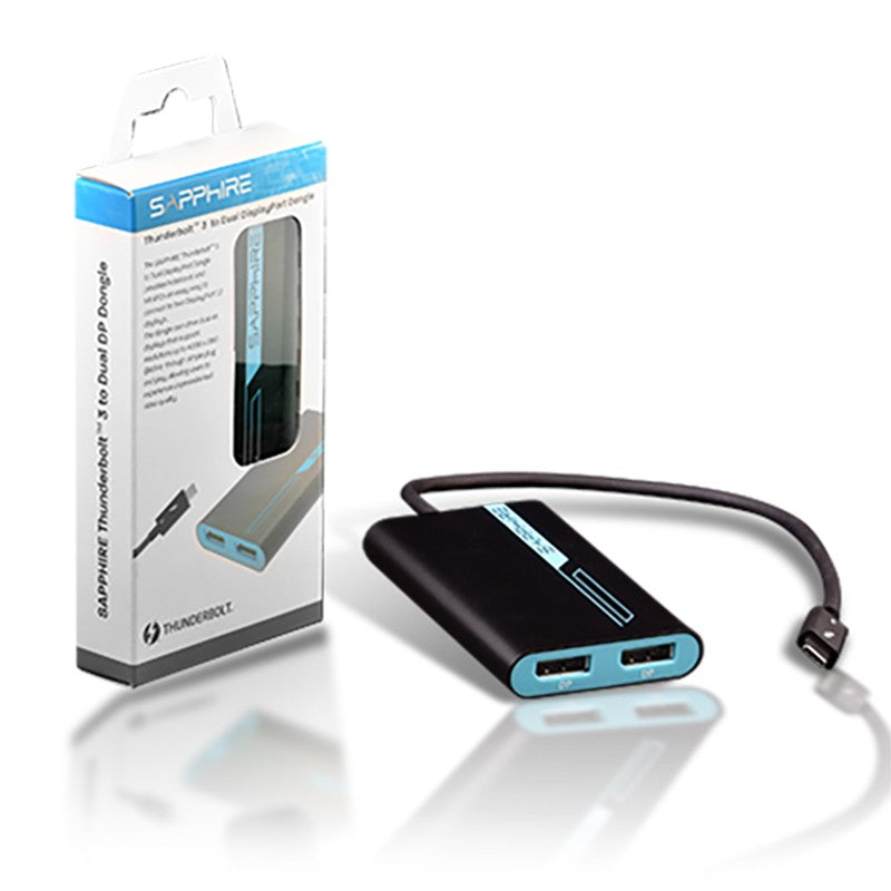 Sapphire Thunderbolt 3 to Dual DP Active Adapter USB-C 40 Gbps