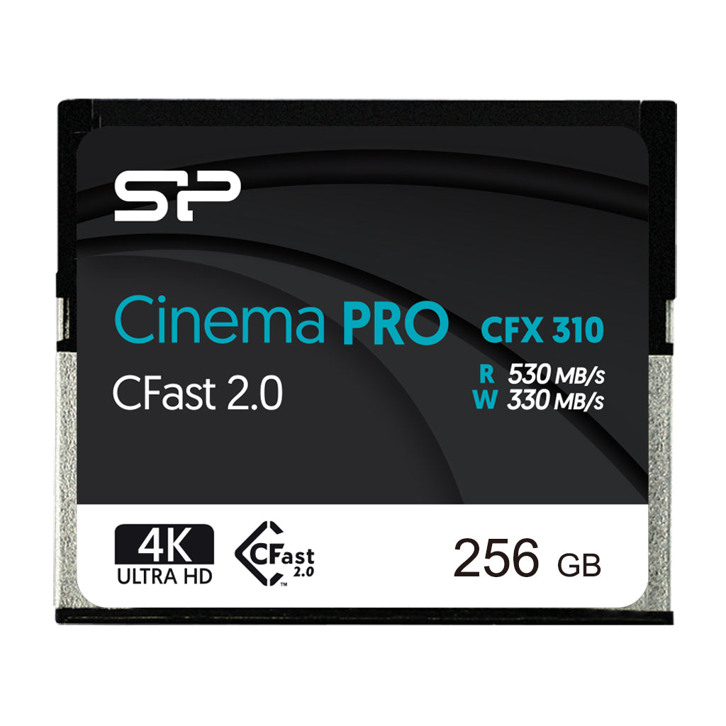 Silicon Power 256GB CFast 2.0 CinemaPro 530MB/s CFX310 MLC Memory Card