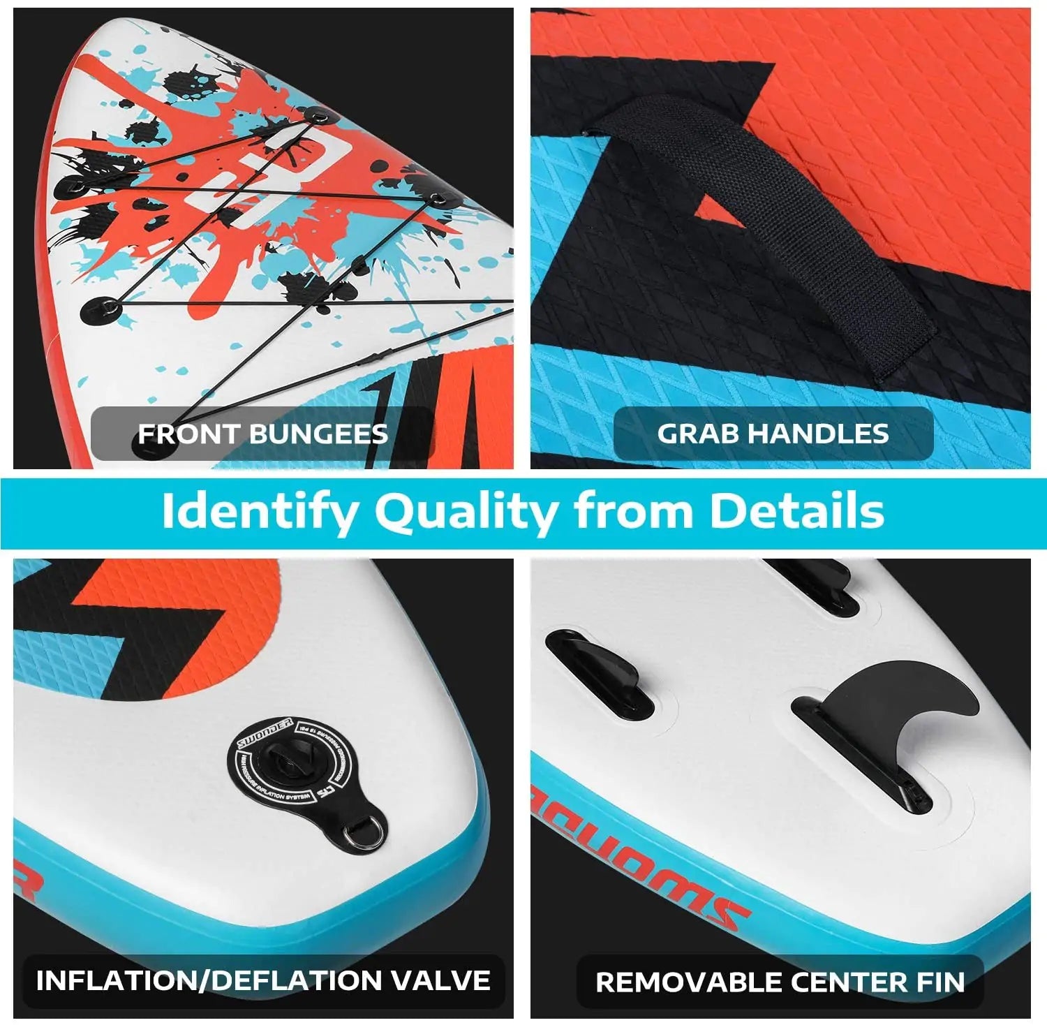 Swonder Inflatable Stand Up Paddle Board, 32" Wide Ultra Steady and Super Light-Weight (7.8kg) Board