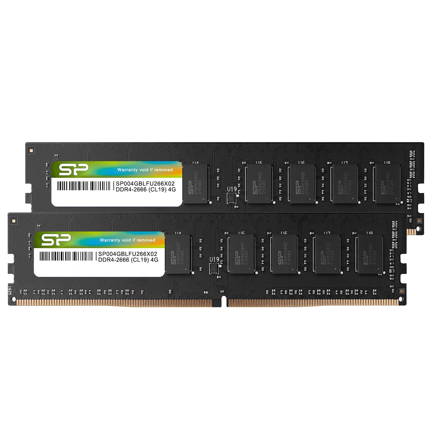 Silicon Power 8GB SP008GBLFU266X22 CL19 UDIMM 2666MHz DDR4 RAM Dual Desktop Memory