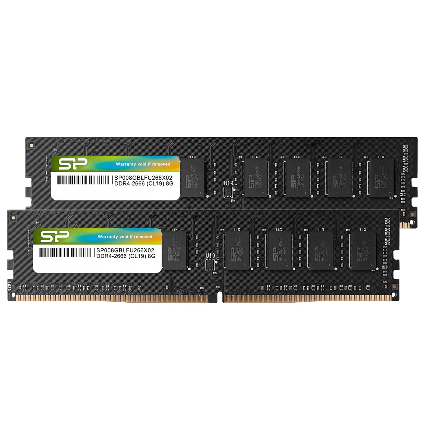 Silicon Power 16GB SP016GBLFU266X22 CL19 UDIMM 2666MHz DDR4 RAM Dual Desktop Memory
