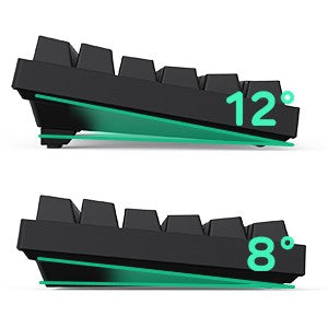 RK ROYAL KLUDGE RK84 Wireless Bluetooth/2.4Ghz 75% RGB Mechanical Gaming Keyboard,Red Switch, Black Case