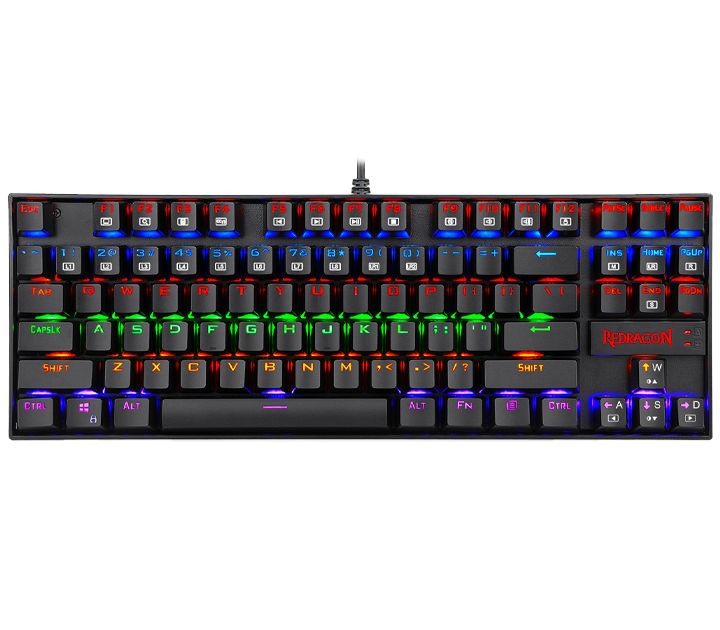 Redragon K552 Mechanical Gaming Keyboard RGB LED Rainbow Backlit Wired Keyboard with Red Switches for Windows Gaming PC