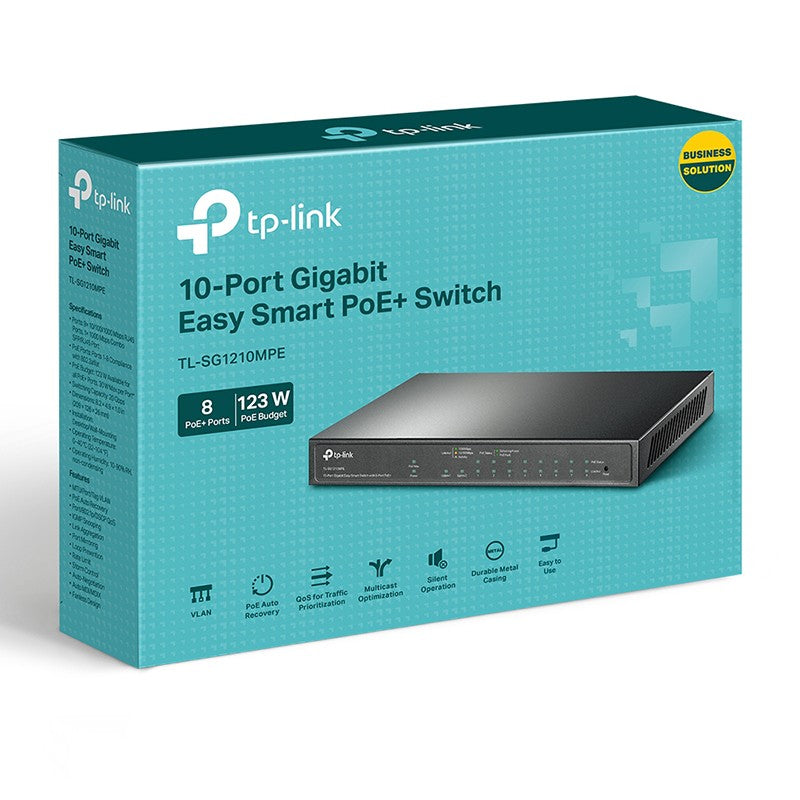 TP-Link 10 Port Gigabit Easy Smart Switch with 8 Port PoE+
